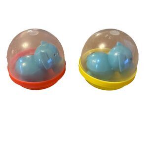 Pair CDC Brand Squishy Blue Elephant Pencil Toppers Vending Machine Capsules